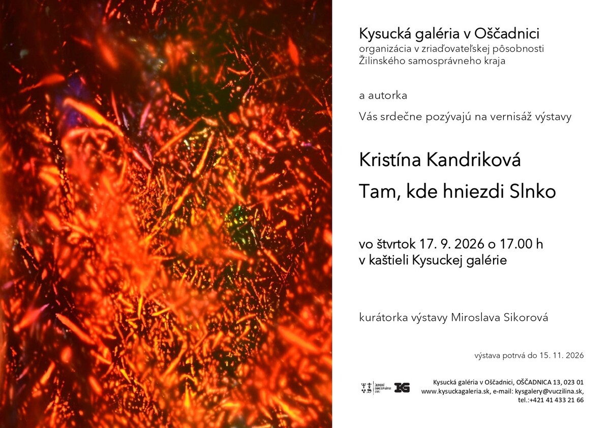 Pozvánka K.Kandríková Tamkde hniezdi Slnko